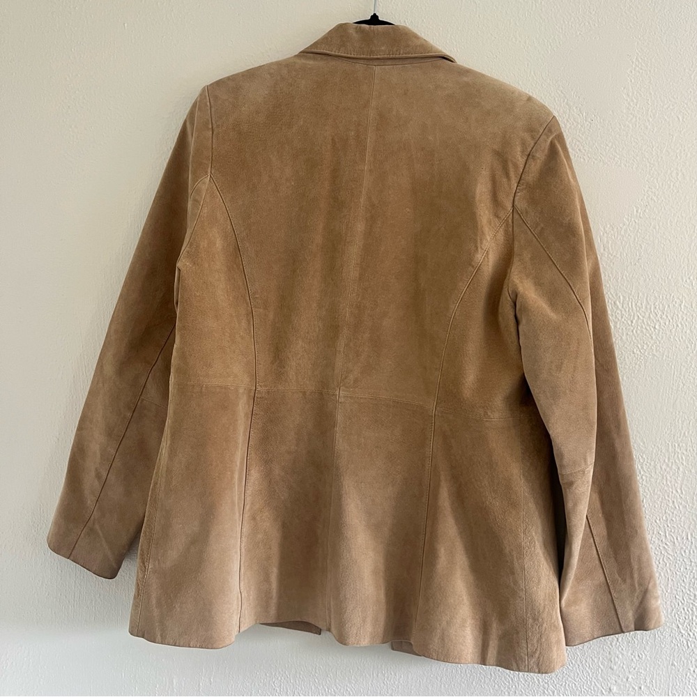 Croft & Barrow Light Brown Suede Blazer women’s Medium see details - Picture 5 of 16